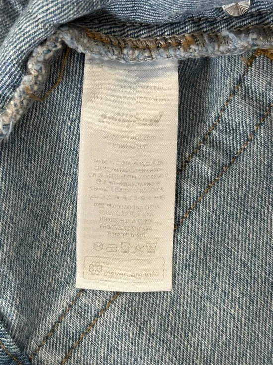 Edikted Blue Denim Mini Skort Size M - Picture 9 of 10